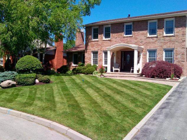 Well-maintained outdoor landscaping Oshawa