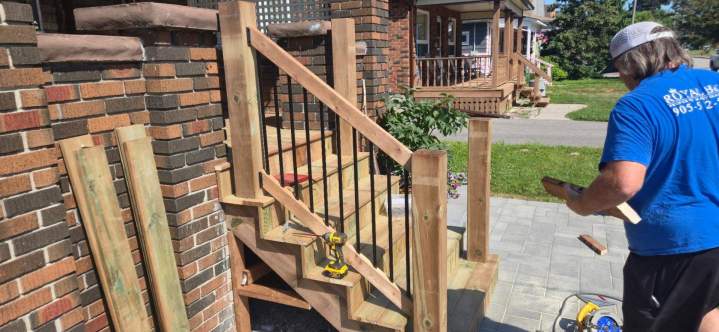 Wooden staircase construction Oshawa